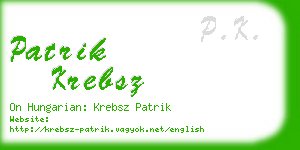 patrik krebsz business card